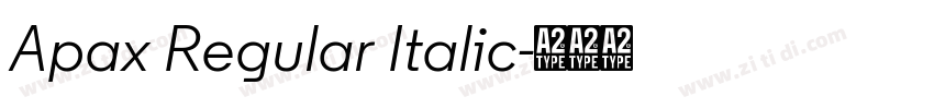 Apax Regular Italic字体转换